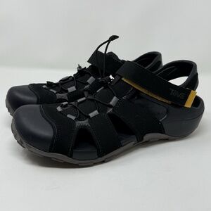 Teva Flintwood Mens Sandals 10 Black Hiking Comfort Casual Hiking Trail Shoes